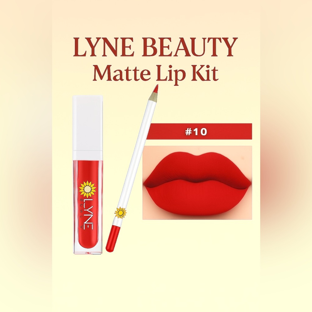 LuxeVelvet Matte Lip Duo | Long Lasting Waterproof Lipstick & Liner Set - Picture 14 of 16